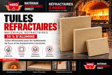 Charger l'image dans la galerie, TUILES RÉFRACTAIRES 50 % D’ALUMINE — présentation de la gamme MRD, formats selon la référence