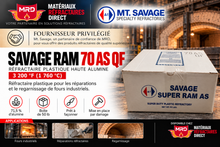Charger l'image dans la galerie, Savage RAM 70 AS QF Mt. Savage, réfractaire plastique 3200 °F en boîte carrée de 50 lb