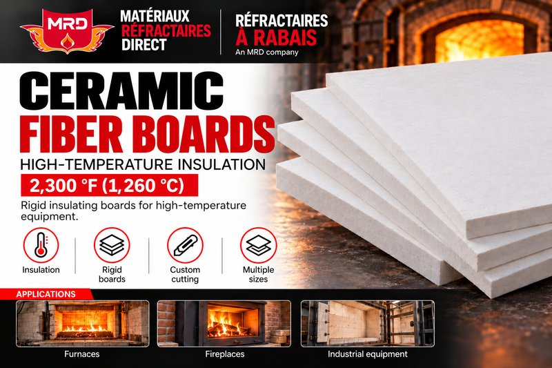 Ceramic fiber board 2300°F 1'' x 24'' x 48''