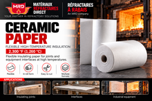 Load image into Gallery viewer, Ceramic fiber paper 1/16'' X 48'' (2300°F) Box 492.1 ft²
