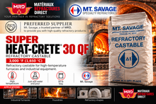 Load image into Gallery viewer, Refractory castable Super Heatcrete 30QF (3000°F)

