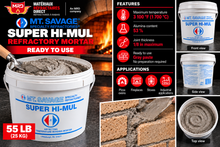 Load image into Gallery viewer, Super Hi-Mul refractory mortar 55 lb (3100°F)

