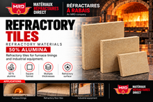 Load image into Gallery viewer, 50% alumina refractory tile 12'' x 12'' x 2''
