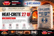 Load image into Gallery viewer, Refractory castable Heatcrete 27QF (2700°F)
