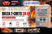 Load image into Gallery viewer, Insulating refractory castable Delta T Crete 28 QF (2800°F)
