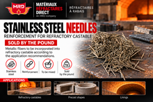 Load image into Gallery viewer, Stainless steel needles, grade 446 (sold per lb)
