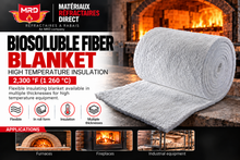 Load image into Gallery viewer, Biosoluble fiber blanket 2300°F 2'' 6lb/ft³ x 24'' (1 box 23.6 ft²)
