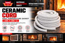Load image into Gallery viewer, Ceramic fiber rope (1800°F) (multiple diameters available)

