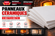 Charger l'image dans la galerie, PANNEAUX CÉRAMIQUES 2 300 °F (1 260 °C) — présentation de la gamme MRD, formats selon la référence
